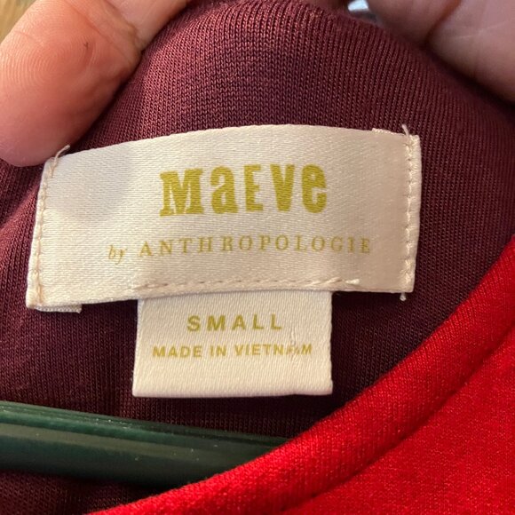 knee length red Maeve by Anthropologie Dress - Picture 3 of 5